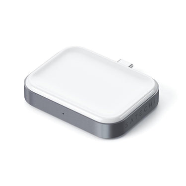 satechi usb-c wireless charging dock for airpods (space grey)